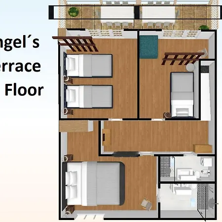Апартаменты Angel's Duplex Terrace Five Bedrooms